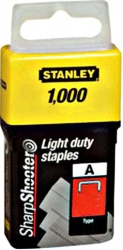 Häftklammer  Stanley; 11,3x8 mm; 1000 st.; typ A; galvaniserat