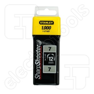 Häftklammer  Stanley; 12 mm, 1000 st.; typ 7; galvaniserat