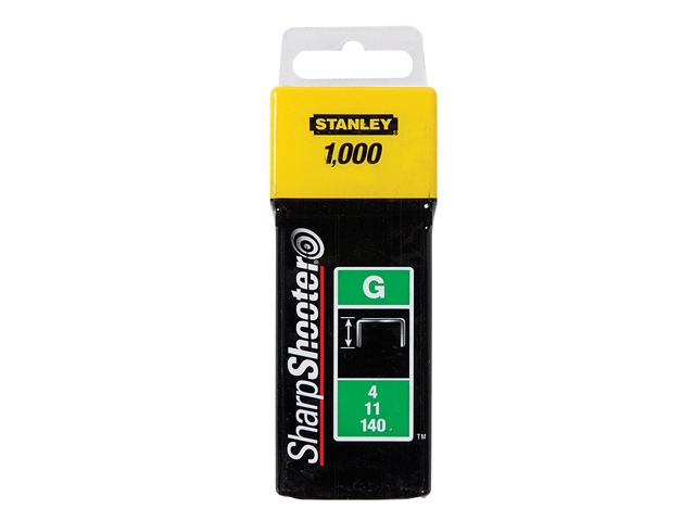 Häftklammer  Stanley; 8 mm; 1000 st.; typ G; stål