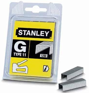 Häftklammer  Stanley; 6 mm; 1200 st.; typ G; stål