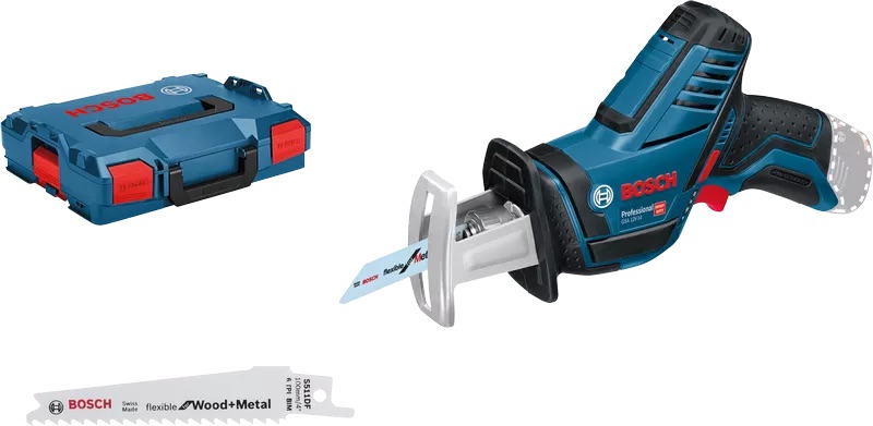 Batteridriven tigersåg Bosch GSA 12V-14 Solo L-Boxx (utan batteri och laddare)